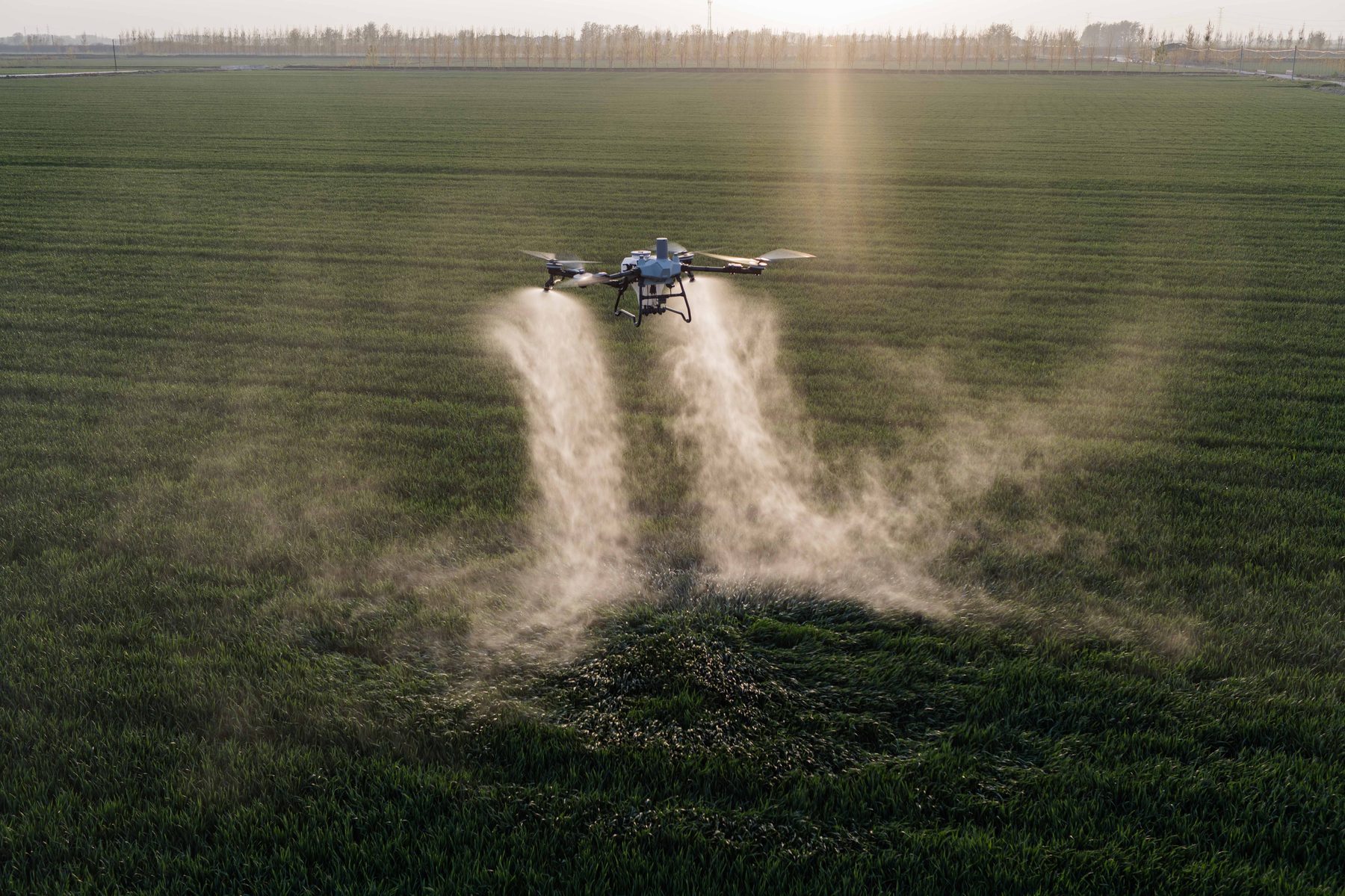 Aplicación con dron agrícola verificada en campo